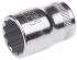 Bahco 1/2 in Drive 11/16in Standard Socket, 12 point, 38 mm Overall Length