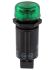 Indicador LED Sloan, Verde, lente prominente, marco Negro, Ø montaje 16mm, 24V, 20mA, 800 x 2mcd, IP65
