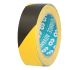 Advance Tapes AT8 Black/Yellow PVC 33m Hazard Tape, 0.14mm Thickness