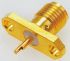 TE Connectivity Straight 50Ω Panel Mount SMA Connector, Solder Termination Coaxial