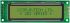 Monokróm LCD kijelző, Alfanumerikus, háttérszín: Zöld