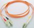 RS PRO LC to SC Duplex Multi Mode OM2 Fibre Optic Cable, 50/125μm, Orange, 2m