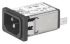 Schurter 10A, 250 V ac Male Snap-In Filtered IEC Connector 5110.1043.1