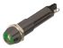 Dialight Green Panel Mount Indicator, 24V dc, 9mm Mounting Hole Size, Solder Tab Termination