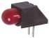 Dialight NYÁK-ra szerelhető LED állapotjelző Vörös Derékszögű, Átmenő furat, 50°, 2,55 V