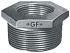 Georg Fischer Malleable Iron Fitting Bush, 1 in BSPT Male (Connection 1), 3/8 in BSPP Female (Connection 2)