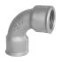 Georg Fischer Galvanised Malleable Iron Fitting, 90° Short Elbow, Female BS 1-1/4in to Female BSP 1-1/4in