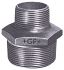 Georg Fischer Galvanised Malleable Iron Fitting Reducer Hexagon Nipple, Male BSPT 1-1/2in to Male BSPT 1in