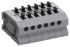 Sato Parts Non-Fused Terminal Block, 10-Way, 10A, 26 → 16 AWG Wire, Screwless Termination