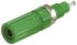 Sato Parts Green Female Binding Post, 4 mm Connector, Solder Termination, 10A, 125V