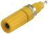 Sato Parts Yellow Female Binding Post, 4 mm Connector, Solder Termination, 10A, 125V