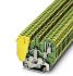 菲尼克斯电气 双层导轨式接线端子, 螺钉端接, 绿色/黄色, UDK 4-PE系列 UDK 4-PE