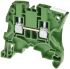 Entrelec ZS4 Series Green Feed Through Terminal Block, 4mm², Double-Level, Screw Termination, ATEX