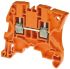 Entrelec ZS4 Series Orange Feed Through Terminal Block, 4mm², Single-Level, Screw Termination, ATEX