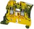 Entrelec Green/Yellow ZS16 Standard Din Rail Terminal, 16mm², ATEX, 1 kV ac