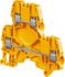 Entrelec ZS4-D2 Series Orange Double Level Terminal Block, 4mm², Double-Level, Screw Termination, ATEX
