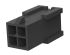 TE Connectivity, Micro MATE-N-LOK Male Connector Housing, 3mm Pitch, 4 Way, 2 Row