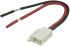 TE Connectivity Connector Cable Assembly 6 A Black/Red