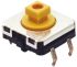 IP67 White Plunger Tactile Switch, SPST 50 mA @ 24 V dc 3mm