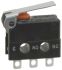 Omron Short Lever Micro Switch, Solder Terminal, 100 mA @ 30 V dc, SPDT, IP67