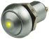 APEM Illuminated Latching Push Button Switch, Panel Mount, SPST, 12.9mm Cutout, Yellow LED, 24V dc, IP67