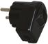 Kopp Black Cable Mount 2P Mains Connector Plug, Rated At 10A, 250 V