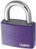 ABUS Aluminium, Stahl Vorhängeschloss mit Schlüssel Violett, Bügel-Ø 6.5mm x 22.5mm