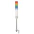 Schneider Electric Harmony XVC6 Series Red/Green/Amber/Blue/Clear Buzzer Signal Tower, 5 Lights, 24 V ac/dc, Tube Mount