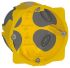 Legrand 底盒, Ecobatibox系列, 塑料制, 黄色x67mm宽x40mm深