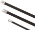 HellermannTyton Cable Tie, Roller Ball, 521mm x 12.3 mm, Black Polyester Coated Stainless Steel, Pk-50