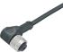 binder Right Angle Female 3 way M12 to Unterminated Sensor Actuator Cable, 2m
