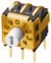 Omron THT DIP-Schalter Drehschalter 10-stellig, Kontakte vergoldet 25 mA @ 24 V dc, bis +80°C