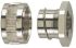 HellermannTyton Straight Connector, Conduit Fitting, 16mm Nominal Size, M16, Brass, Silver