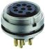 Lumberg Circular Connector, 8 Contacts, Rear Mount, M16 Connector, Socket, Female, IP68, 03 Series