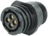 Toughcon TT Cable Mount Connector, 4 Contacts, Socket