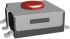 Interruptor táctil tipo Botón, Rojo, contactos SPST 3.10mm, Montaje superficial