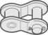 Eslabón de cadena de rodillos Renold Acero, tipo de cadena 24B-1