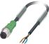 Phoenix Contact Male 3 way M12 to Sensor Actuator Cable, 1.5m