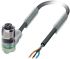Phoenix Contact Right Angle Female M12 to Sensor Actuator Cable, 3 Core, PUR, 10m