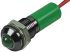 RS PRO Green Panel Mount Indicator, 24V dc, 8mm Mounting Hole Size, Lead Wires Termination, IP67