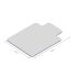 Coba Europe Clear Hard Floor Square Office Chair Mat x 900mm, 1.2m x 2mm
