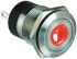 Bulgin MPI001 Series Illuminated Push Button Switch, Momentary, Panel Mount, 19.2mm Cutout, SPST, Red LED, 24V dc, IP66