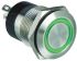 Bouton-poussoir série MPI002, Momentané lumineux, LED Vert, SPST, 50 mA, 24 V c.c., Montage panneau 12V c.c.