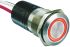 Bulgin MPI002 Series Illuminated Push Button Switch, Momentary, Panel Mount, 19.2mm Cutout, SPST, Red LED, IP66