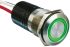 Bulgin Illuminated Momentary Push Button Switch, Panel Mount, SPST, 19.2mm Cutout, Green LED, 24V dc, IP66