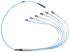 RS PRO MPO to LC Duplex Multi Mode OM3 Fibre Optic Cable, 4.5mm, Aqua, 30m