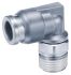 SMC KQB2 Series Elbow Threaded Adaptor, R 1/4 Male to Push In 8 mm, Threaded-to-Tube Connection Style
