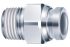 SMC KQB2 Series Straight Threaded Adaptor, R 1/4 Male to Push In 8 mm, Threaded-to-Tube Connection Style