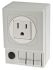 STEGO Light Grey 1 Gang Plug Socket, 6.3A, NEMA 5-15R, Indoor Use