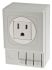 STEGO Light Grey 1 Gang Plug Socket, 15A, NEMA 5-15R, Indoor Use